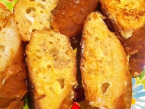 フランスパンのフレンチトースト